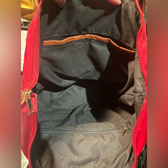 NWOT Red Vinyl & Vegan Leather Large Capacity Tote Bag​ - Picture 10 of 10